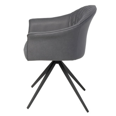 Cadeira cinzenta com base preta