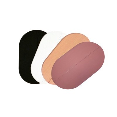 Conjunto de almofadas ovais em quatro cores diferentes