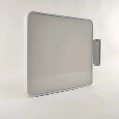 Painel LED quadrado branco com suporte metálico