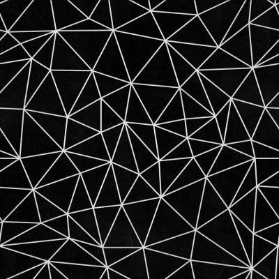 Padrão geométrico de linhas brancas sobre fundo preto