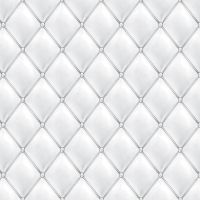 Superfície acolchoada branca com padrão em losangos e botões