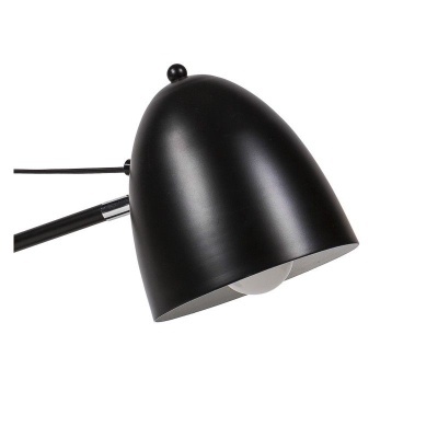 Candeeiro de secretária preto em metal com braço articulado