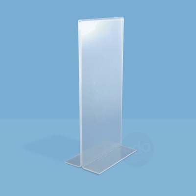 Suporte de acrílico transparente em forma de L para exibição