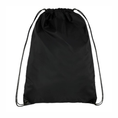 Saco mochila preto com cordões ajustáveis