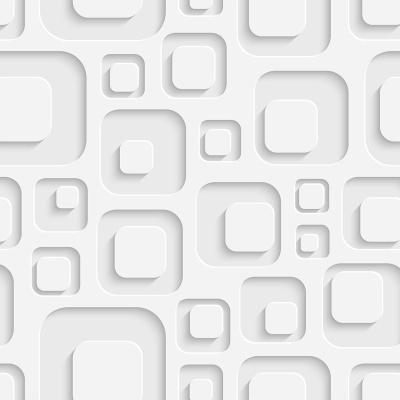 Padrão repetitivo de formas quadradas brancas em relevo com sombras