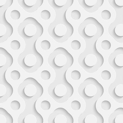 Padrão geométrico abstrato branco em relevo com círculos