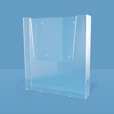 Expositor transparente em acrílico para folhetos