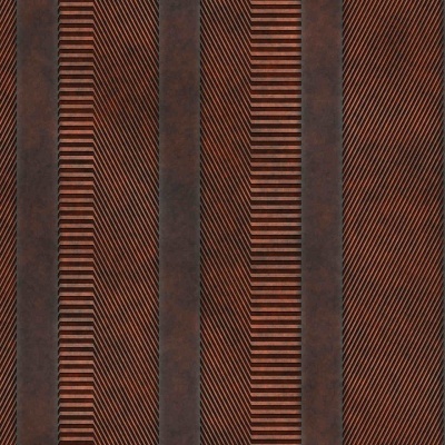 Pano castanho com padrão de riscas diagonais e verticais