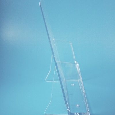 Expositor de acrílico transparente com abas de suporte