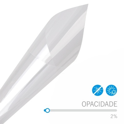 filme transparente para proteção com opacidade a 2%
