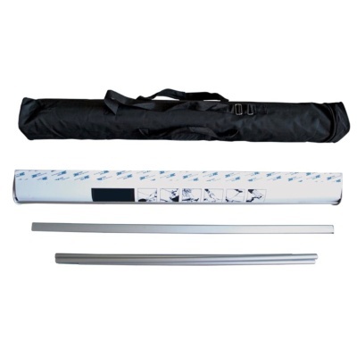 Kit com barras extensíveis em alumínio com saco de transporte preto