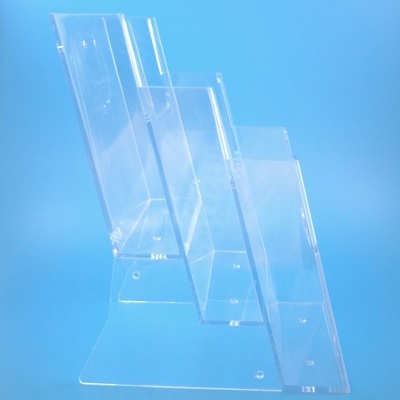 Expositor acrílico transparente para folhetos