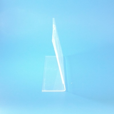 Suporte transparente de plástico com base retangular