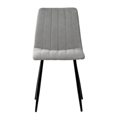 Cadeira de jantar cinzenta com pernas pretas