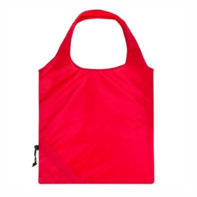 Saco de compras vermelho reutilizável com alça larga