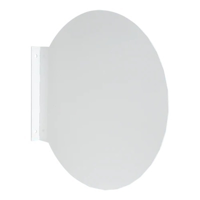Painel redondo branco com suporte lateral branco para fixação