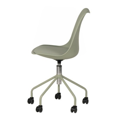 Cadeira de escritório cinza com rodízios