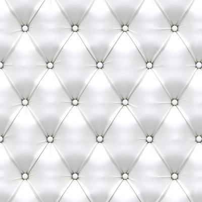 Textura acolchoada branca com botões redondos formando padrão em diamante