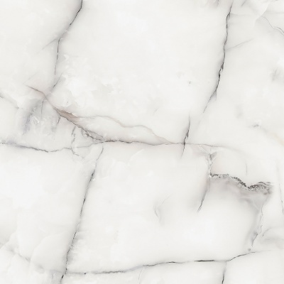 Superfície polida de mármore branco com veios cinzentos e castanhos suaves