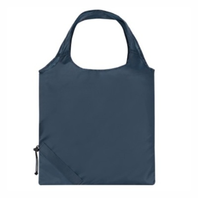Saco reutilizável azul escuro com alças e cordão preto