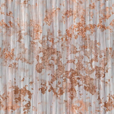 Painel decorativo cinza com manchas cobre metálico