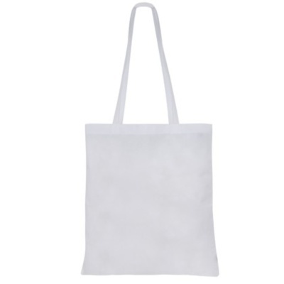 saco de tecido branco com duas alças longas