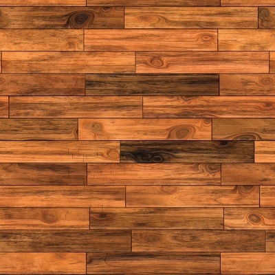 Piso em madeira laminada com padrões de tábuas castanhas