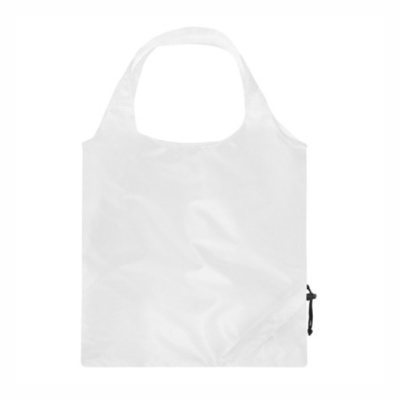 Bolsa branca de mão com cordão preto