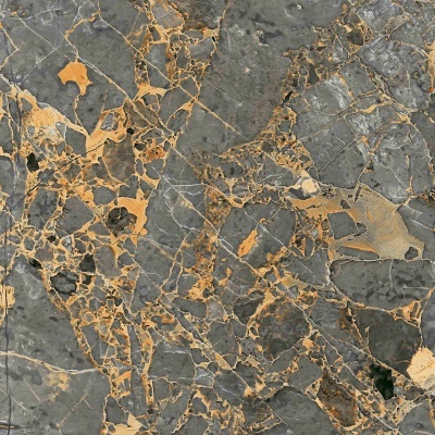 Mármore cinza com veios dourados irregulares