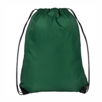 Mochila saco verde com cordões pretos