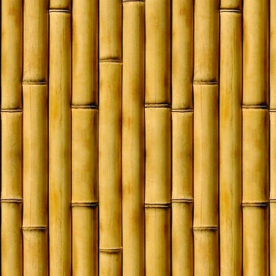 Padrão repetido de bambu amarelo dourado com texturas naturais