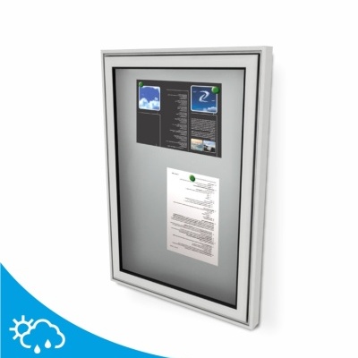 Quadro marcador de avisos com documentos e moldura branca