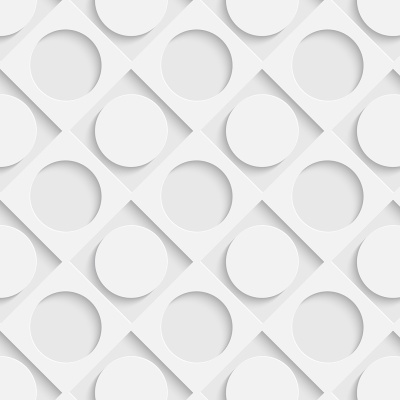 Papel de parede branco com padrão geométrico de círculos em relevo