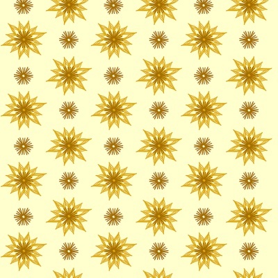 Papel de parede amarelo com estrelas douradas repetidas