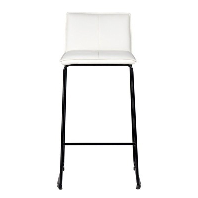 Banco alto branco com pernas pretas