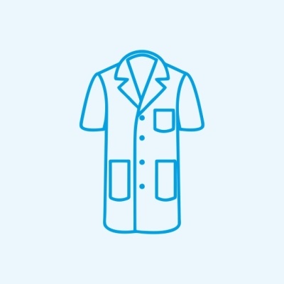 Ilustração de casaco branco de laboratório