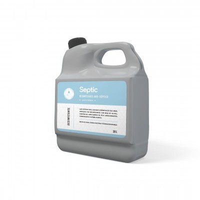 Recipiente cinzento de desinfetante anti-sépico Septic