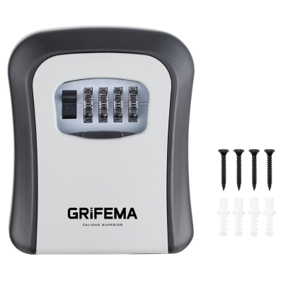 Caixa para chaves com combinação e parafusos de fixação