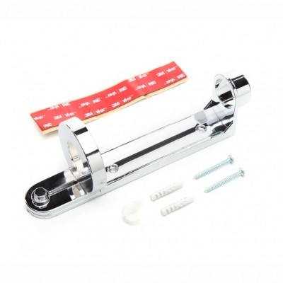 Suporte metálico cromado com acessórios e fita 3M