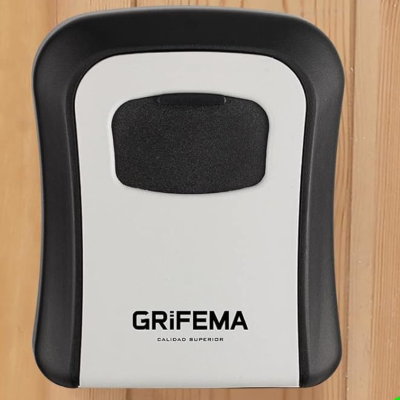 Afiador de facas preto e branco com texto GRiFEMA CALIDAD SUPERIOR