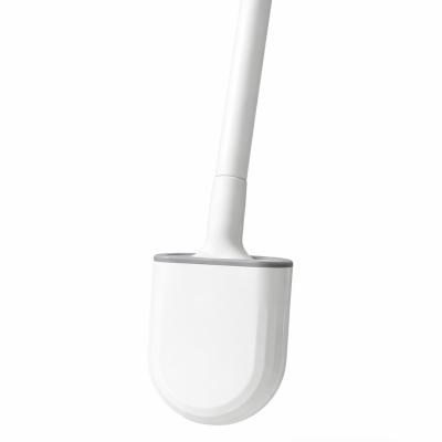 Escova de WC branca com suporte e cabo