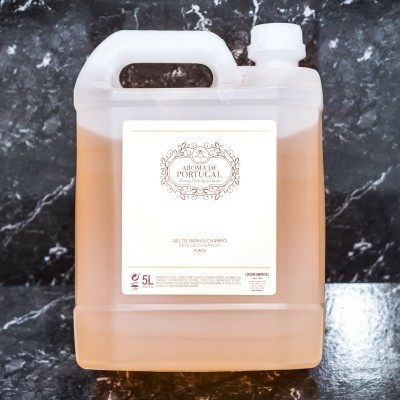 Galão transparente com gel de banho/champô Aromas de Portugal 5L