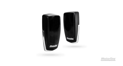 Sensores pretos Motorline com texto branco num fundo branco