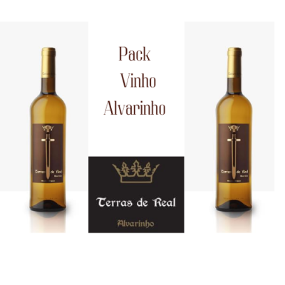 Pack com duas garrafas de vinho Alvarinho Terras de Real
