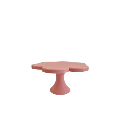 Mesa de centro rosa em forma de flor