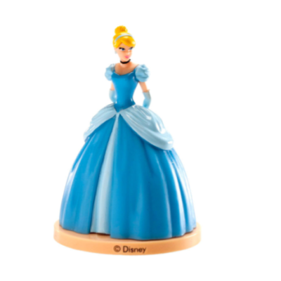 Figura de plástico da Cinderella da Disney com vestido azul