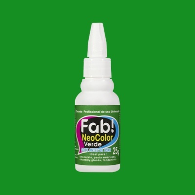 Frasco de corante alimentar verde Fab NeoColor