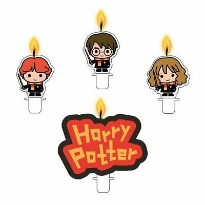 Velas decorativas com personagens e logótipo de Harry Potter