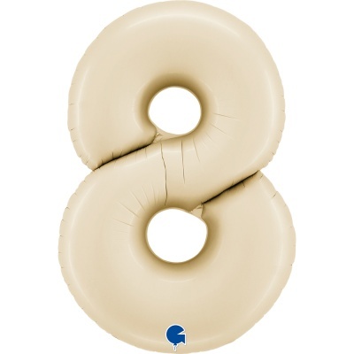 Flutuador insuflável creme em formato do número oito