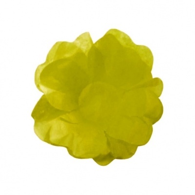 Flor decorativa artificial amarela